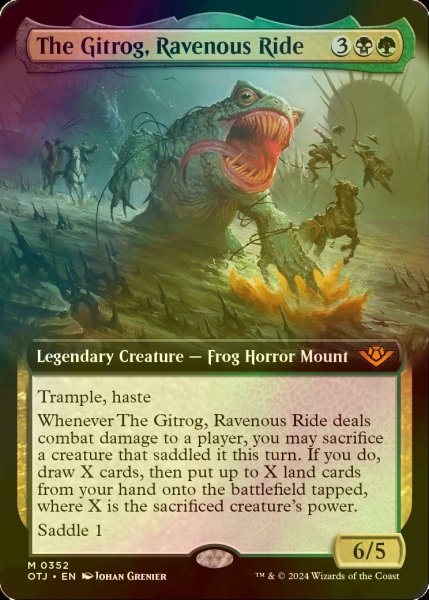 画像1: [FOIL] 貪欲な乗りもの、ギトラグ/The Gitrog, Ravenous Ride (拡張アート版) 【英語版】 [OTJ-金MR] (1)