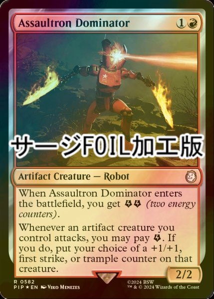 画像1: [FOIL] アサルトロン・ドミネーター/Assaultron Dominator No.582 (サージ仕様) 【英語版】 [PIP-赤R] (1)