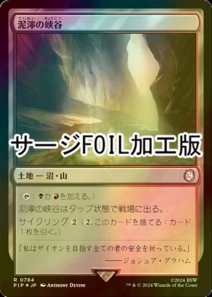 画像1: [FOIL] 泥濘の峡谷/Canyon Slough No.784 (サージ仕様) 【日本語版】 [PIP-土地R] (1)