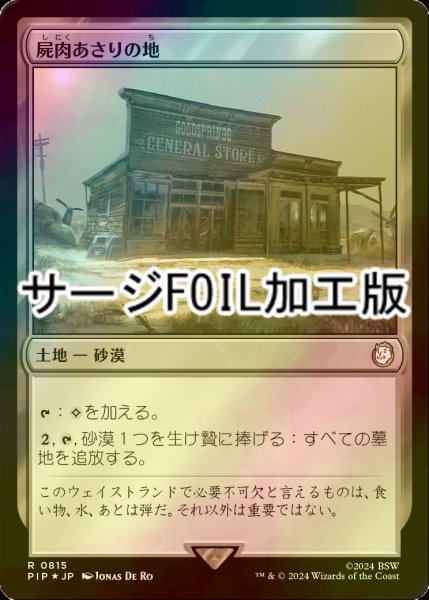 画像1: [FOIL] 屍肉あさりの地/Scavenger Grounds No.815 (サージ仕様) 【日本語版】 [PIP-土地R] (1)