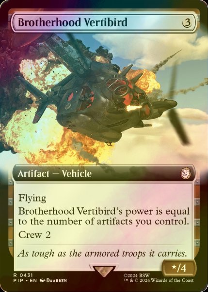 画像1: [FOIL] ブラザーフッド・ベルチバード/Brotherhood Vertibird No.431 (拡張アート版) 【英語版】 [PIP-灰R] (1)