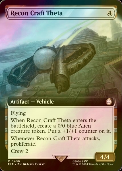 画像1: [FOIL] シータ偵察機/Recon Craft Theta No.436 (拡張アート版) 【英語版】 [PIP-灰R] (1)