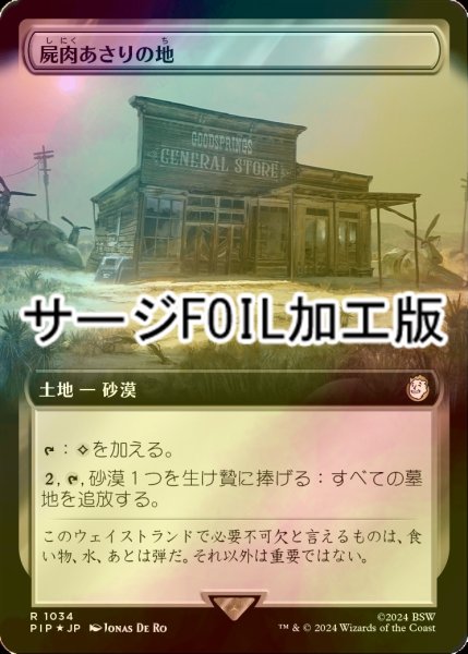 画像1: [FOIL] 屍肉あさりの地/Scavenger Grounds No.1034 (拡張アート版・サージ仕様) 【日本語版】 [PIP-土地R] (1)