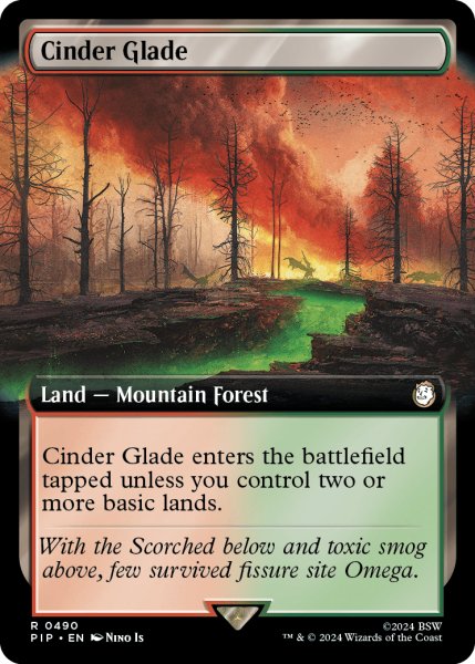画像1: 燃えがらの林間地/Cinder Glade (拡張アート版) 【英語版】 [PIP-土地R] (1)