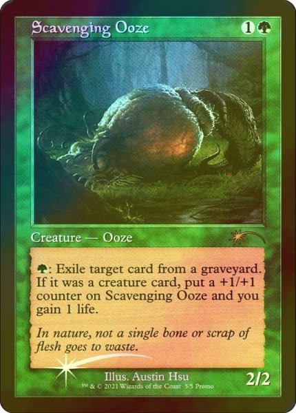 画像1: [FOIL] 漁る軟泥/Scavenging Ooze (旧枠) 【英語版】 [PRM-緑P] (1)