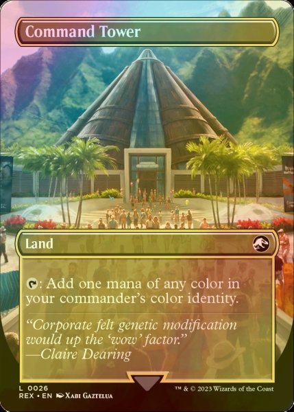 画像1: [FOIL] 統率の塔/Command Tower (全面アート版) 【英語版】 [REX-土地C] (1)