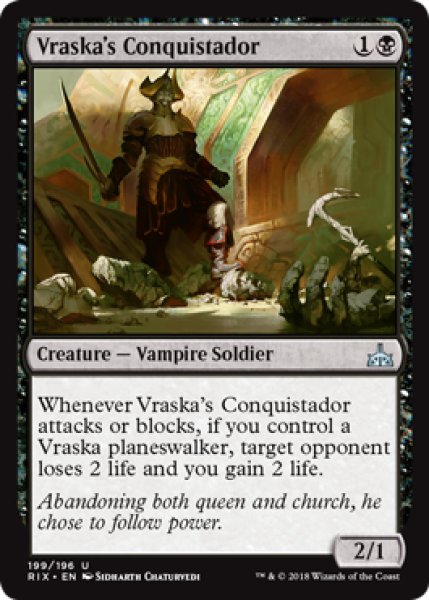 画像1: ヴラスカの征服者/Vraska's Conquistador 【英語版】 [RIX-黒U] (1)