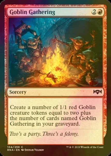 画像1: [FOIL] ゴブリンの集会/Goblin Gathering 【英語版】 [RNA-赤C] (1)