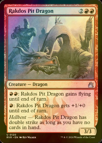 画像1: [FOIL] ラクドスの地獄ドラゴン/Rakdos Pit Dragon 【英語版】 [RVR-赤U] (1)