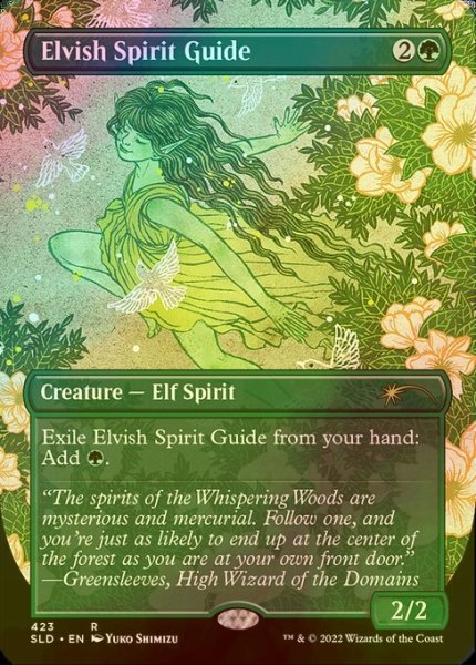 画像1: [FOIL] エルフの指導霊/Elvish Spirit Guide 【英語版】 [SLD-緑R] (1)