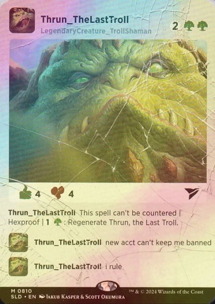 画像1: [FOIL] 最後のトロール、スラーン/Thrun, the Last Troll 【英語版】 [SLD-緑MR] (1)