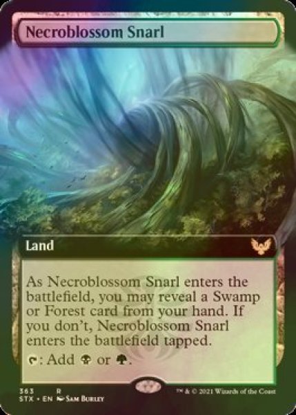 画像1: [FOIL] 屍花の交錯/Necroblossom Snarl (拡張アート版) 【英語版】 [STX-土地R] (1)