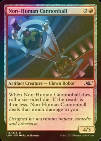 画像1: [FOIL] Non-Human Cannonball 【英語版】 [UNF-赤C] (1)