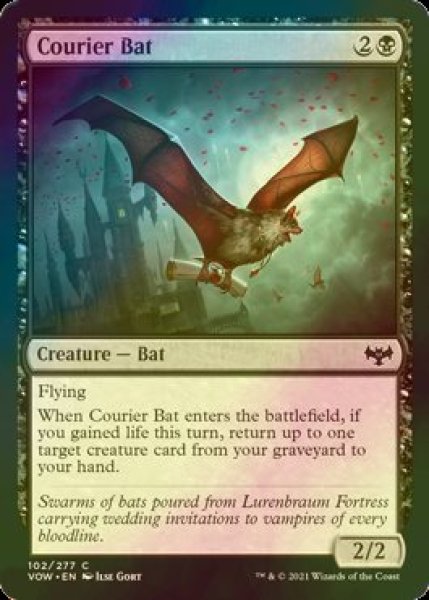 画像1: [FOIL] コウモリの急使/Courier Bat 【英語版】 [VOW-黒C] (1)