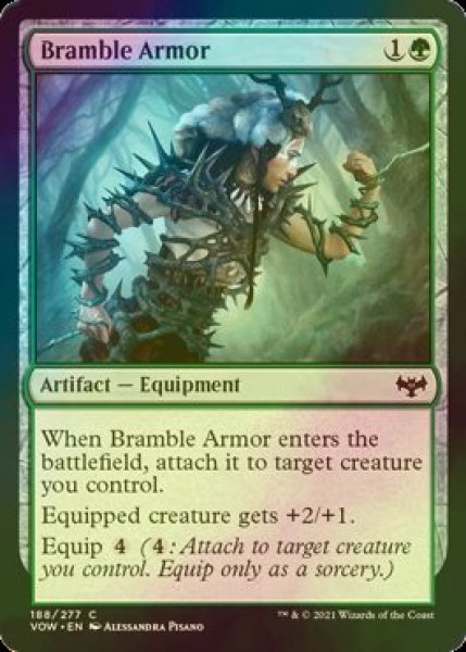 画像1: [FOIL] 棘茨の鎧/Bramble Armor 【英語版】 [VOW-緑C] (1)