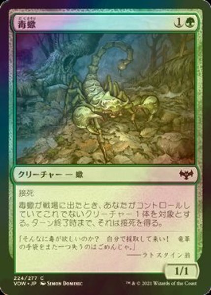 画像1: [FOIL] 毒蠍/Toxic Scorpion 【日本語版】 [VOW-緑C] (1)