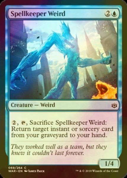 画像1: [FOIL] 呪文持ちの奇魔/Spellkeeper Weird 【英語版】 [WAR-青C] (1)