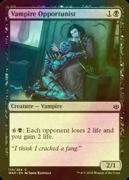 画像1: [FOIL] 日和見吸血鬼/Vampire Opportunist 【英語版】 [WAR-黒C] (1)