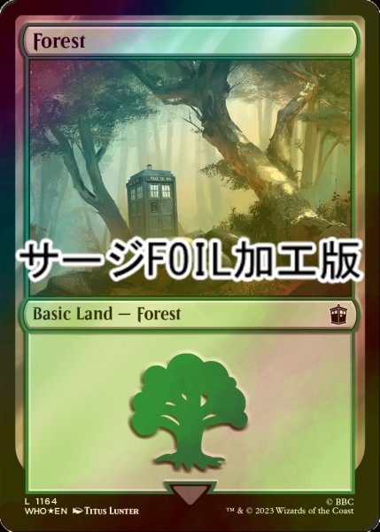 画像1: [FOIL] 森/Forest No.1164 (サージ仕様) 【英語版】 [WHO-土地C] (1)