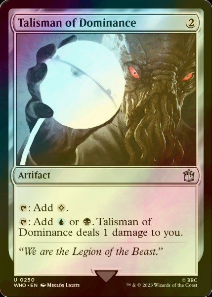 画像1: [FOIL] 威圧のタリスマン/Talisman of Dominance No.250 【英語版】 [WHO-灰U] (1)