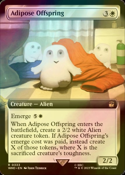 画像1: [FOIL] アディポーズの子/Adipose Offspring No.333 (拡張アート版) 【英語版】 [WHO-白R] (1)