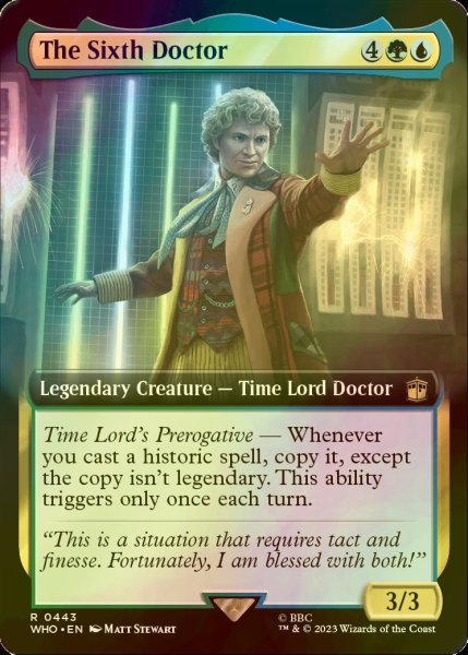 画像1: [FOIL] ６代目ドクター/The Sixth Doctor No.443 (拡張アート版) 【英語版】 [WHO-金R] (1)