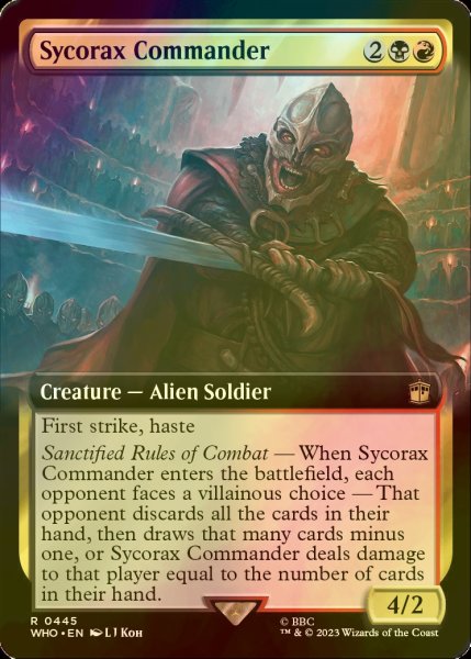 画像1: [FOIL] シコラックスの司令官/Sycorax Commander No.445 (拡張アート版) 【英語版】 [WHO-金R] (1)