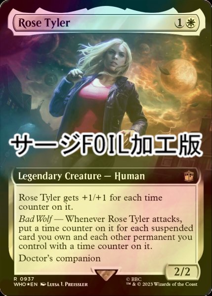 画像1: [FOIL] ローズ・タイラー/Rose Tyler No.937 (拡張アート版・サージ仕様) 【英語版】 [WHO-白R] (1)