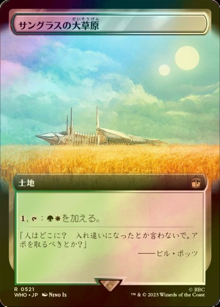 画像1: [FOIL] サングラスの大草原/Sungrass Prairie No.521 (拡張アート版) 【日本語版】 [WHO-土地R] (1)