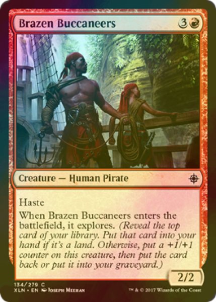 画像1: [FOIL] 鉄面連合の海賊/Brazen Buccaneers 【英語版】 [XLN-赤C] (1)