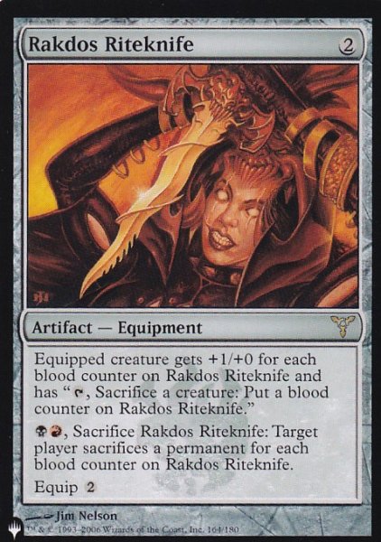 画像1: ラクドスの儀式刀/Rakdos Riteknife 【英語版】 [DIS-灰List] (1)