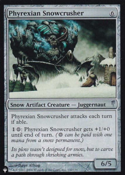 画像1: ファイレクシアの雪潰し/Phyrexian Snowcrusher 【英語版】 [CSP-灰List] (1)