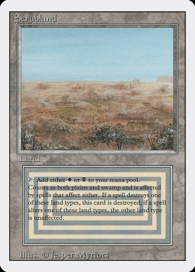 フローラル MTG 《Scrubland》[3ED] 土地R ２枚 - crumiller.com