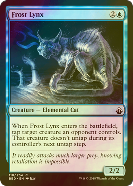 Foil 霜のオオヤマネコ Frost Lynx 英語版 d 青c シングルスター
