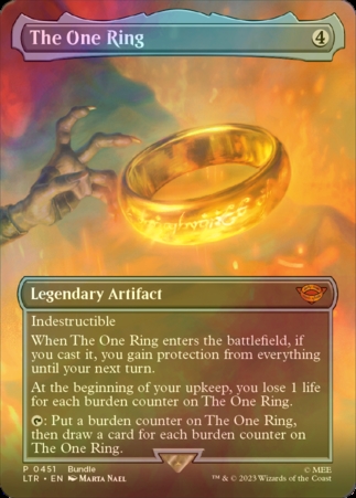 送料無料・名入れ彫刻 MTG 一つの指輪/The One Ring 英語版 拡張Foil