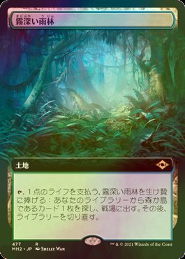 FOIL] 霧深い雨林/Misty Rainforest (拡張アート版) 【日本語版】 [MH2